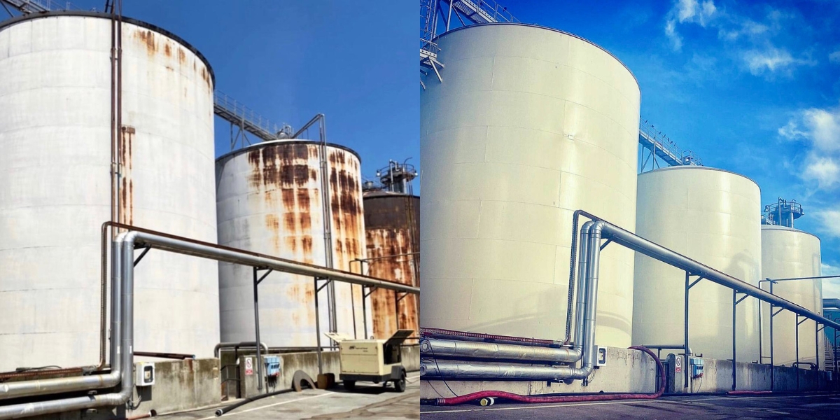 Sabbiatura e verniciatura silos